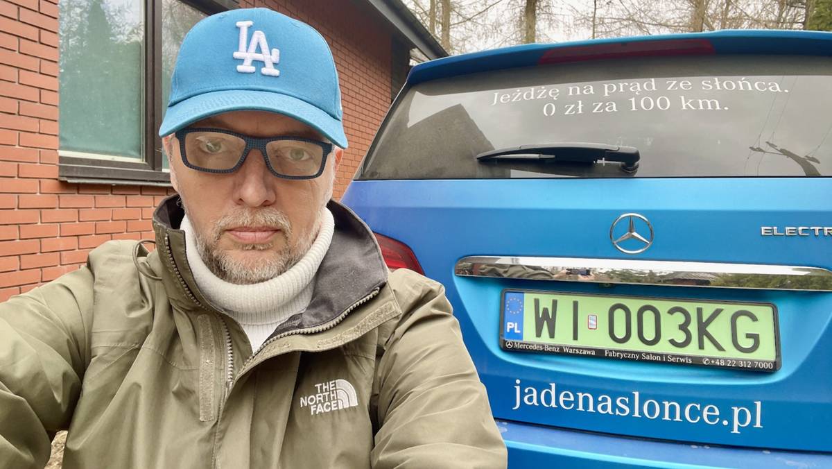 Marcin Mizgalski i jego elektryczny Mercedes klasy B