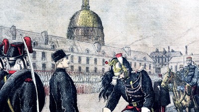 Dgradation d'Alfred Dreyfus / Dessin d'Henri Meyer / 1895