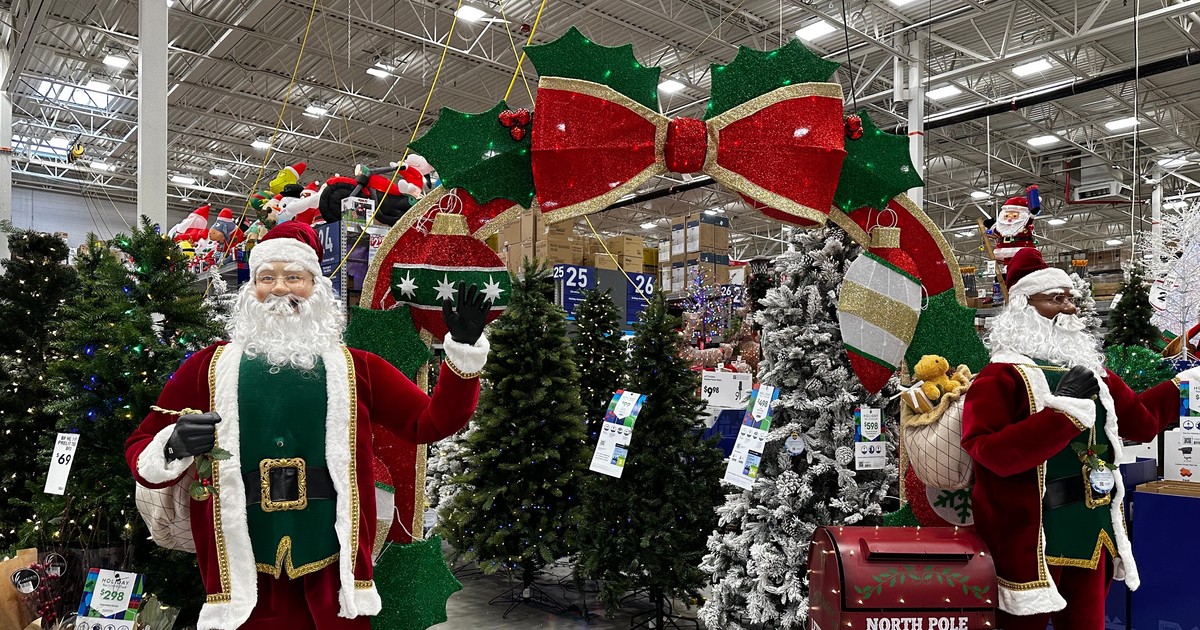 I shopped at Home Depot and Lowe's for holiday decorations, and one