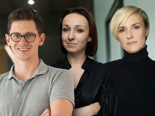 Od lewej: Damian Strzelczyk, Co-Founder i członek zarządu Tutlo, Monika Synoradzka, CEO Huge Thing oraz Magdalena Surowiec, managing partner w funduszu Unfold.vc