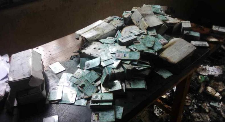 Fire engulfs INEC office in Abia destroying over 10,000 thousand PVCs