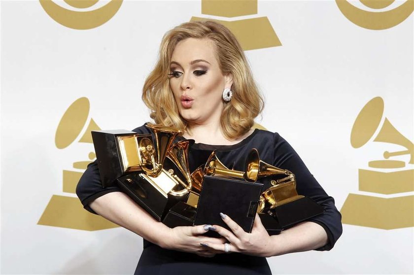 Wygłupy Adele na rozdaniu nagród Grammy