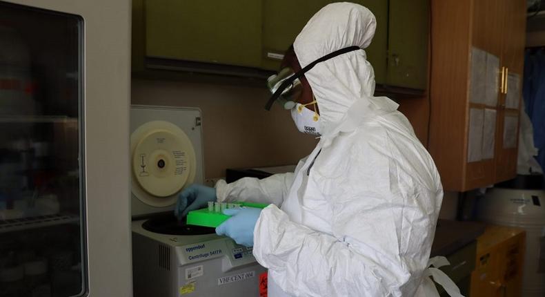 File image of a laboratory technician at the Kenya Medical Research Institute