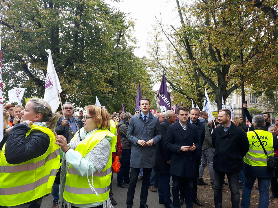 Protest nauczycieli w Szczecinie