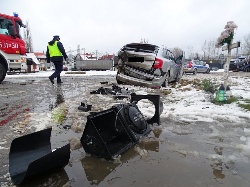 Skoda wpadła pod siedem aut