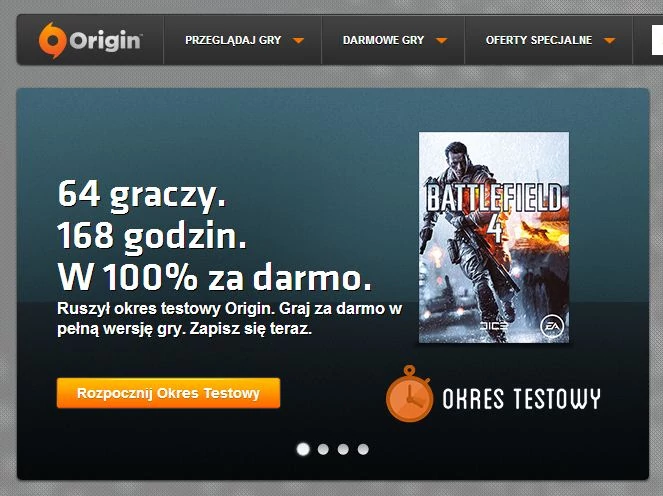 Orgin - gra Battlefield 4 przez tydzień za darmo