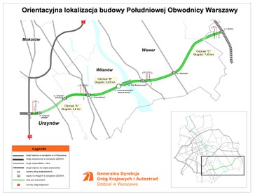 mapa warszawy nowy most Tunel pod Ursynowem i nowy most. Jest umowa na kolejną część 