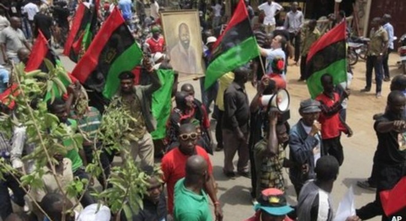 Biafra protesters.