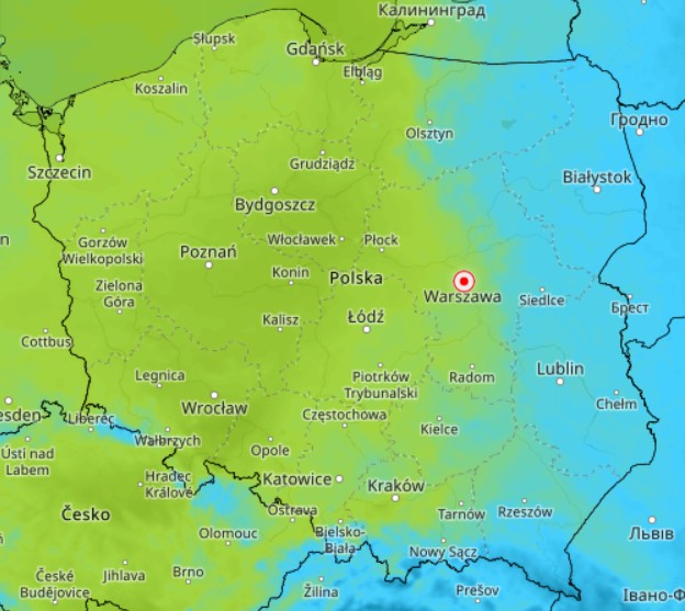 Sytuacja pogodowa w nocy z czwartku na piątek