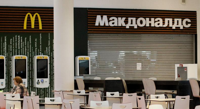 McDonald's shut most of its 850 restaurants in Russia in mid-March.