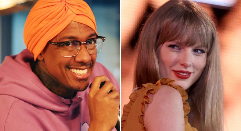 Nick Cannon and Taylor Swift.Shareif Ziyadat/Getty Images;  Omar Vega/TAS23/Getty Images for TAS Rights Management