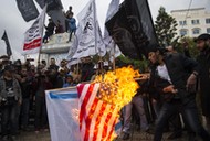 Protest of national forces in rejection of the American plot on Jerusalem.