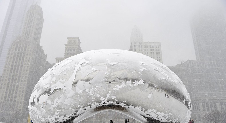 Chicago bean snow