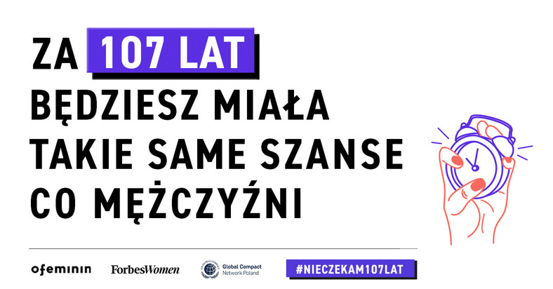 Plakat promujący akcję #nieczekam107lat