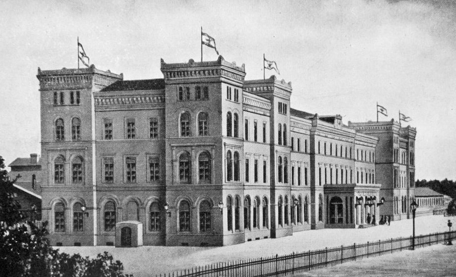 Budynek dworca w Bydgoszczy około roku 1890