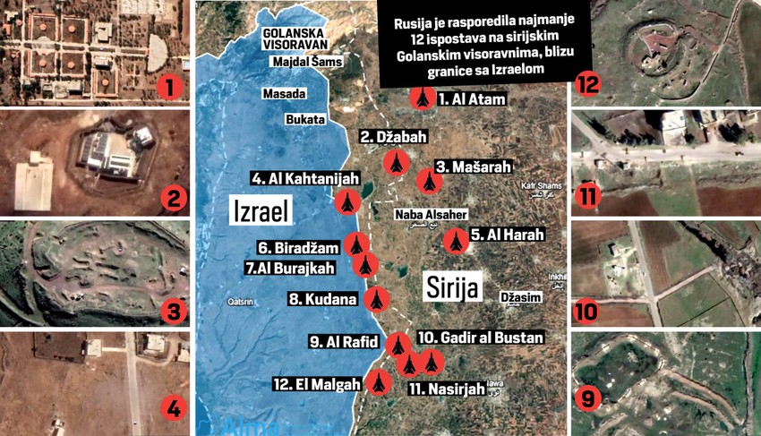 Ruski vojni položaji na sirijskoj Golanskoj visoravni