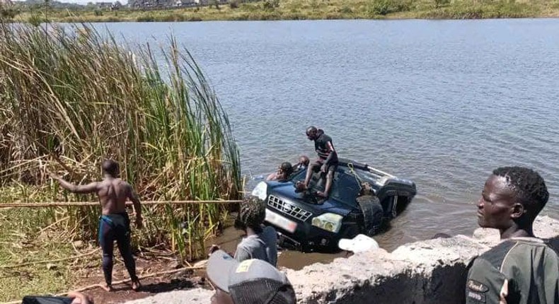 Man & woman drown after vehicle plunges into Juja dam