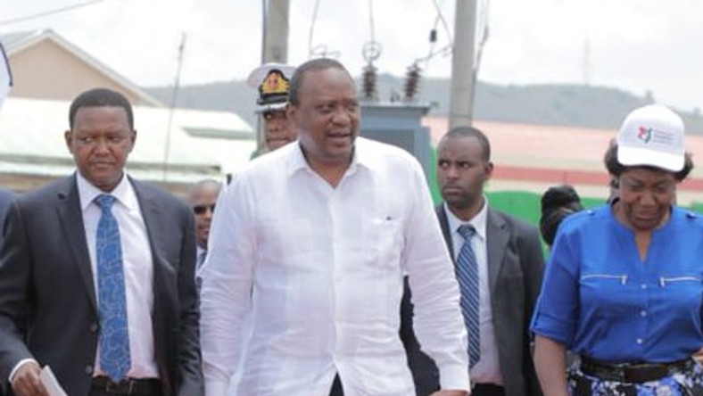 President Uhuru Kenyatta received in Masii for the launch of NIIMS registration (PSCU)