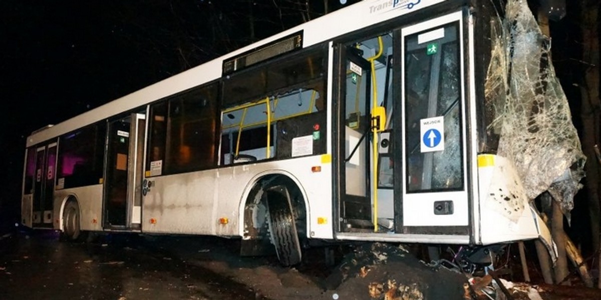 Wypadek autobusu w Zabrzu 