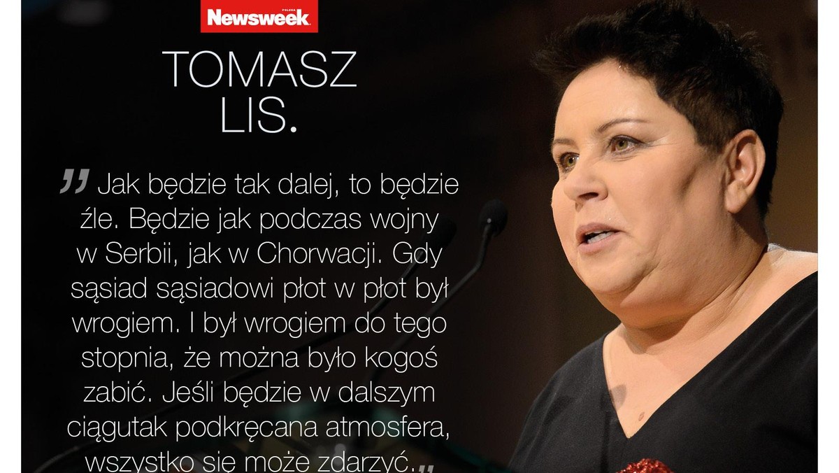 Dorota Wellman w programie Tomasz Lis.