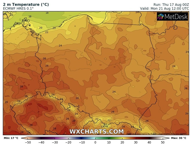 Krótkie i niewielkie ochłodzenie możliwe jest na początku przyszłego tygodnia