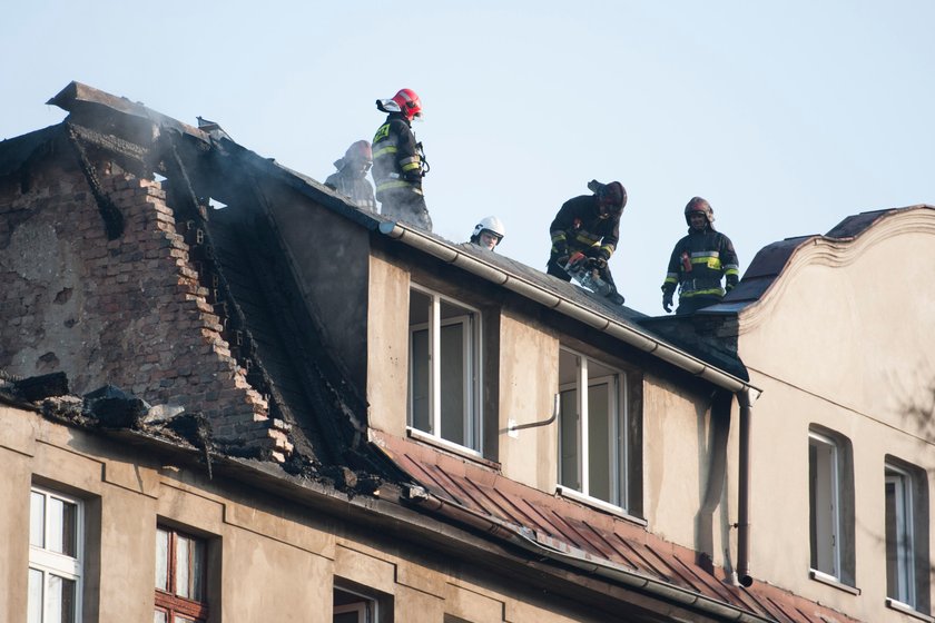 Pożar kamienicy w Mysłowicach