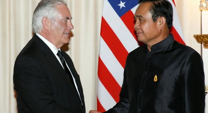 Tillerson is the highest level American diplomat to visit Thailand since a 2014 coup strained ties between the longtime friends and saw China court Bangkok with massive arms sales and infrastructure deals