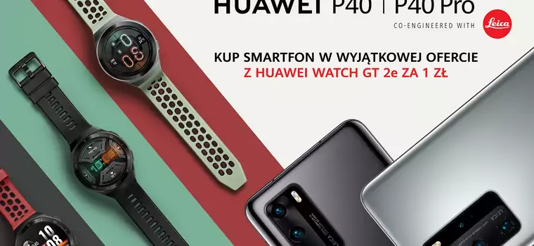 Kup Huawei P40 lub P40 Pro i zgarnij Huawei Watch GT 2e za 1 zł