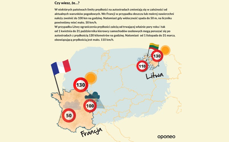 Niektóre państwa Europy stosują praktykę zmiennych limitów prędkości