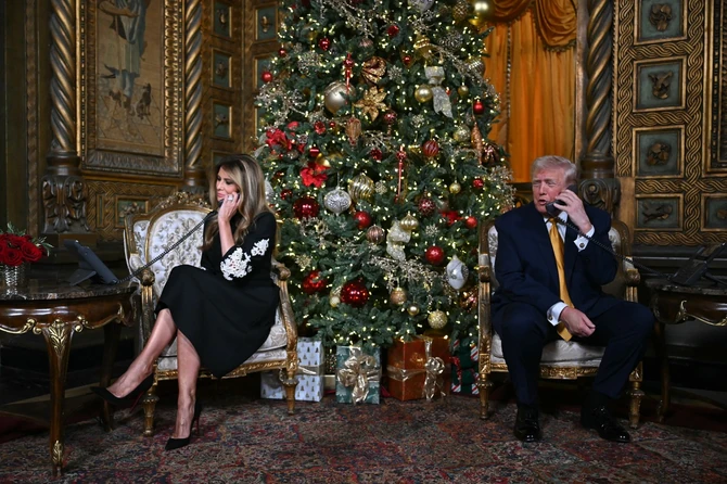 Melanija i Donald Tramp u decembru 2025. godine