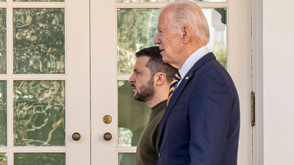 Wołodymyr Zełenski i Joe Biden w Białym Domu