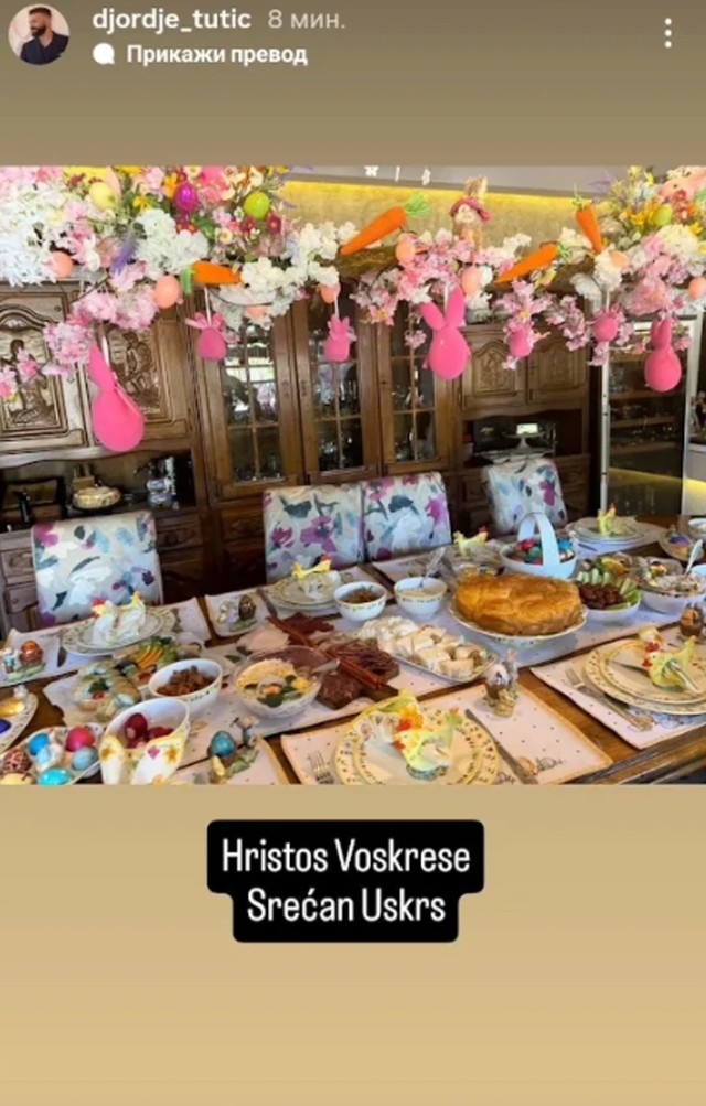 Sin Zorice Brunlik podelio prizor iz doma na Uskrs