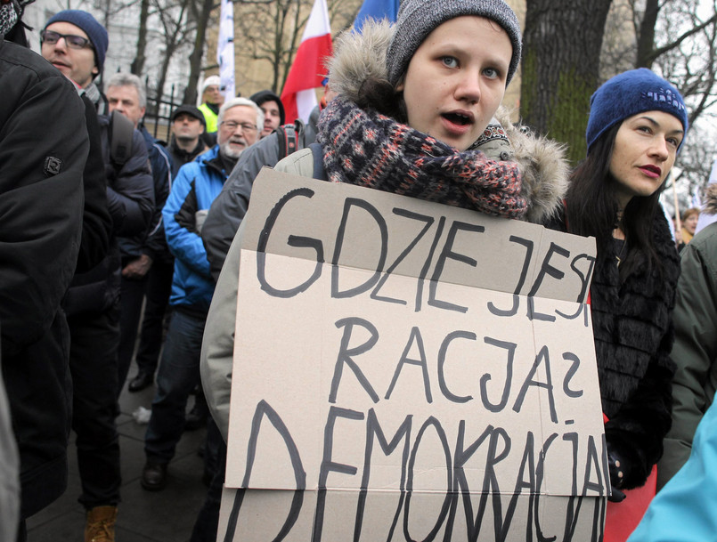 Demonstracja przed Trybunałem Konstytucyjnym