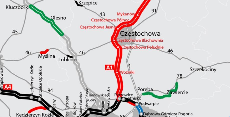 A1 Częstochowa-Pyrzowice