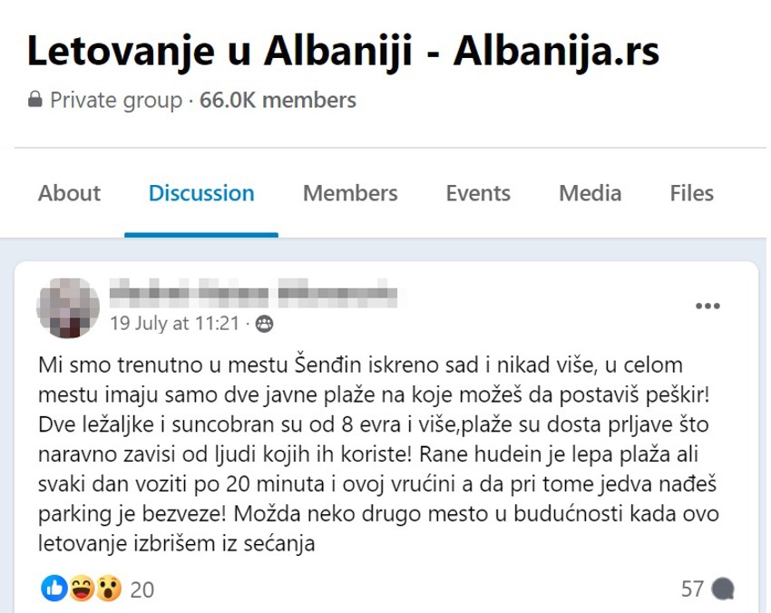 Albanija objava