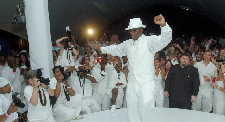 Sean Diddy Combs hosted extravagant white-themed parties in the late 1990s and early 2000s.Dimitrios Kambouris/Getty Images