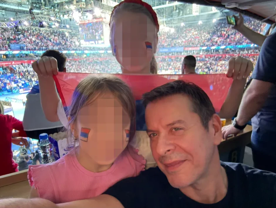 Vlado Georgiev sa porodicom