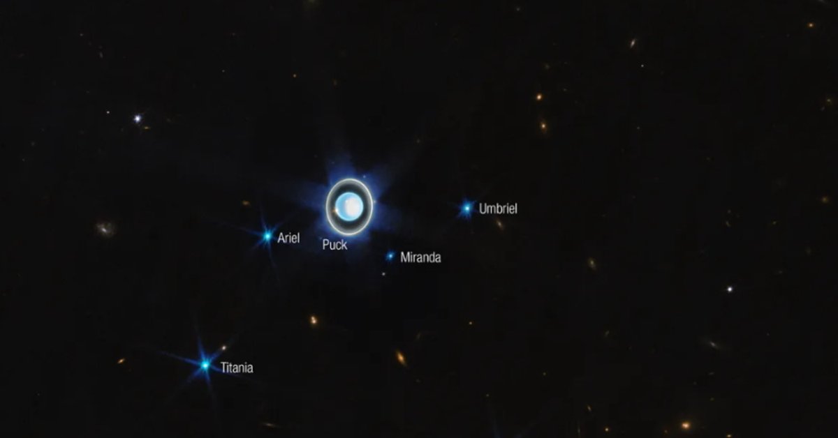 The rings of Uranus in new images from the Webb telescope