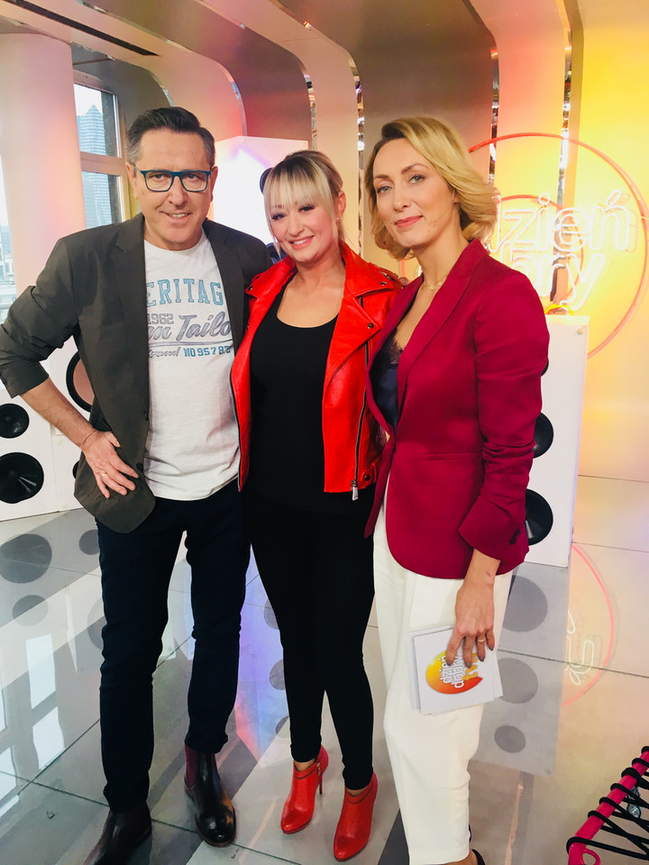 Patrycja Wieja i Justyna Sawicka na scenie "Dzień dobry TVN"