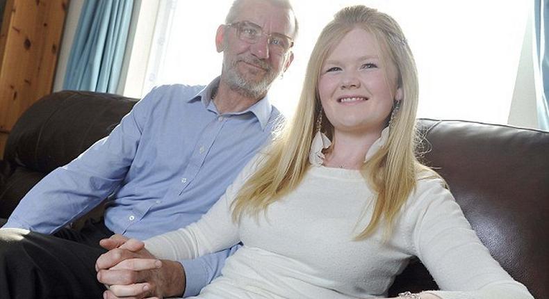 Carly King, 22, with her fiance 58-year-old Billy Potts. The pair are set to marry next week in a traditional white wedding 