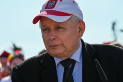 Prezes PiS Jarosław Kaczyński podczas pikniku rodzinnego w Woli Rzędzińskiej. 16.07.2023 r.