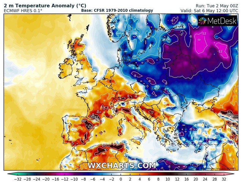 Pod koniec tygodnia temperatura może być nawet o 10 st. c niższa od normy