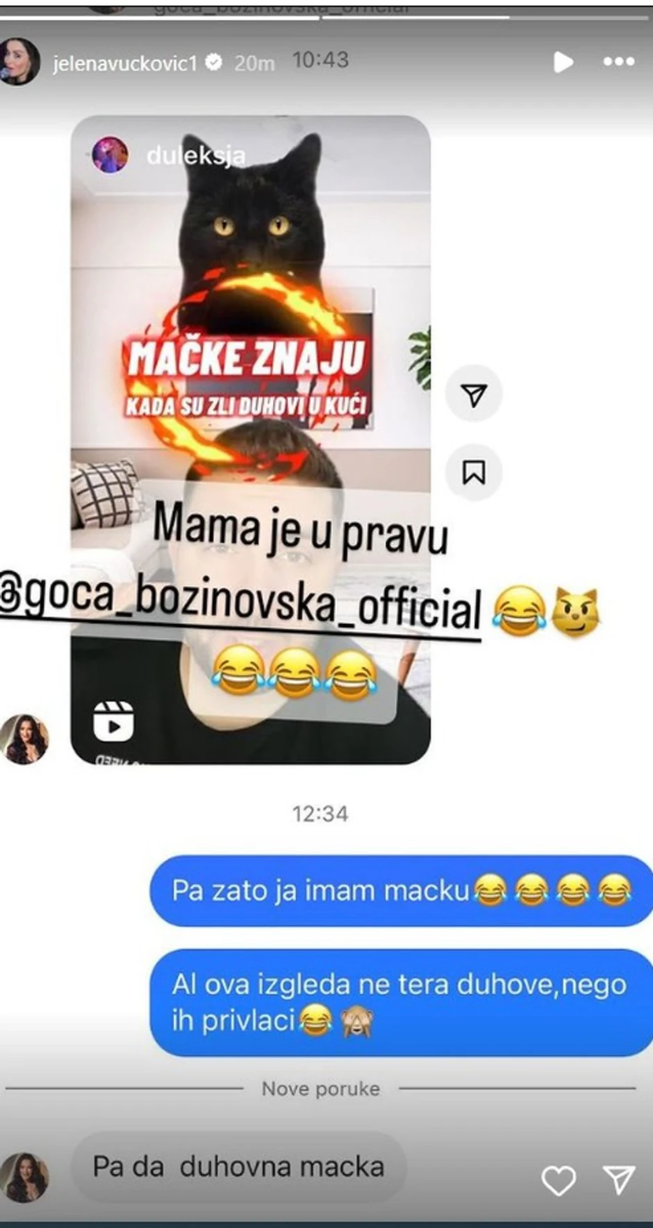 Jelena Vučković objavila dopisivanje sa majkom