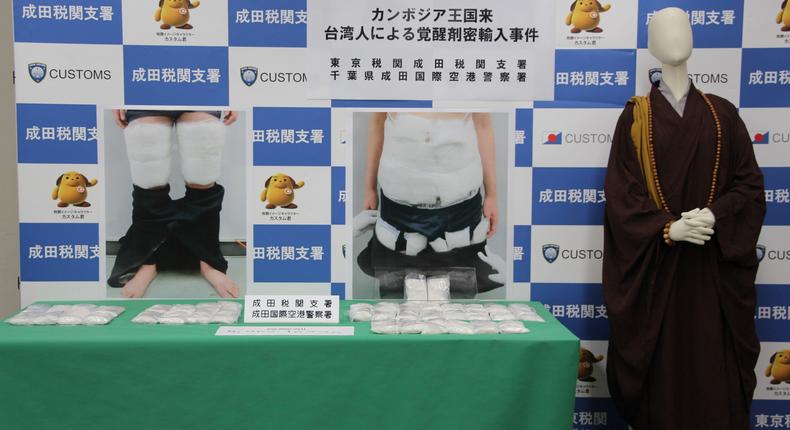 The 21-year-old college student was detained by Japanese authorities and accused of attempting to smuggle over $2.4 million worth of drugs from Cambodia.Japan Customs