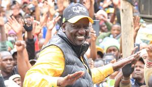 Kenya Kwanza presidential candidate William Ruto during campaigns on August 5, 2022