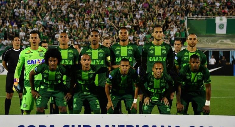 Brazil's Chapecoense Real players were on the plane and were due to play the Copa Sudamericana final against Atletico Nacional on November 30