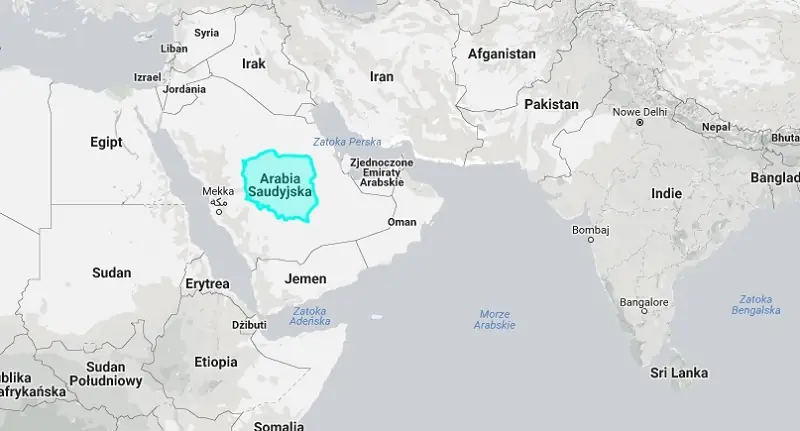 Polska na tle Arabii Saudyjskiej