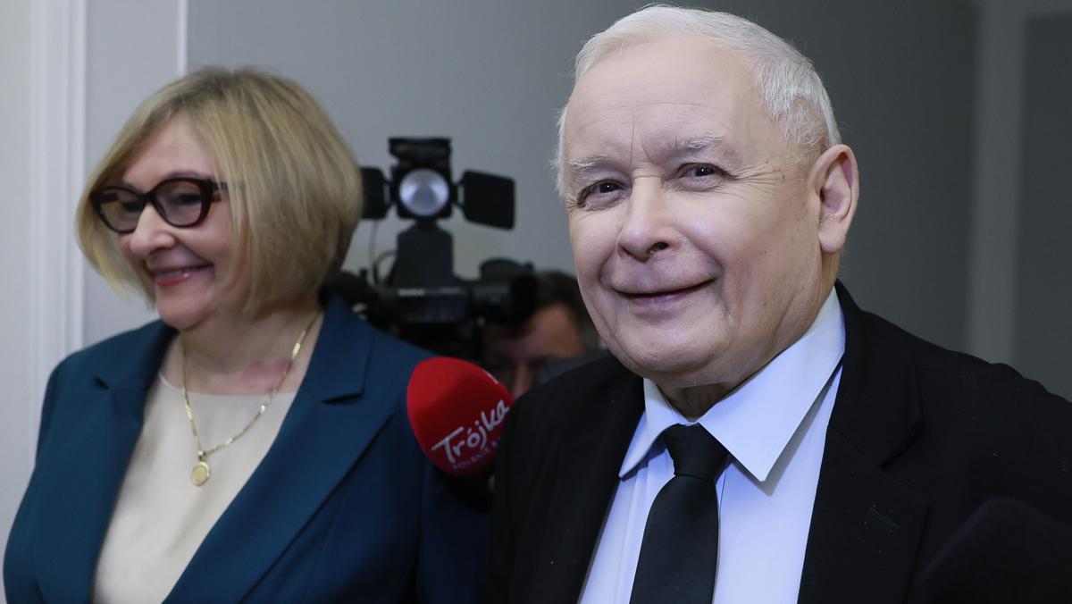 Barbara Bartuś i Jarosław Kaczyński