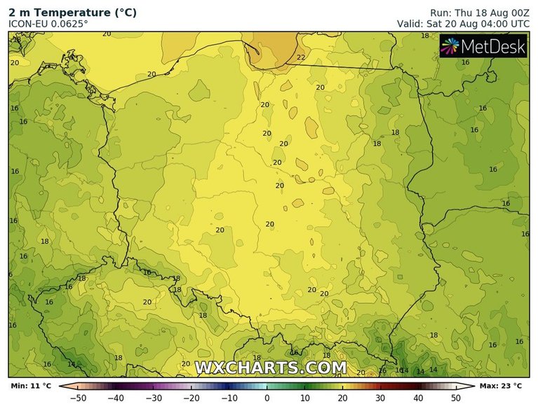 Noc zapowiada się bardzo ciepło