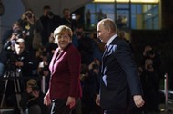 Gemany's Chancellor Angela Merkel Holds Four-way Leaders' Summit